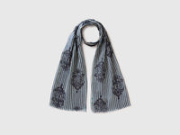 Patterned linen blend scarf - ucb_image_FS