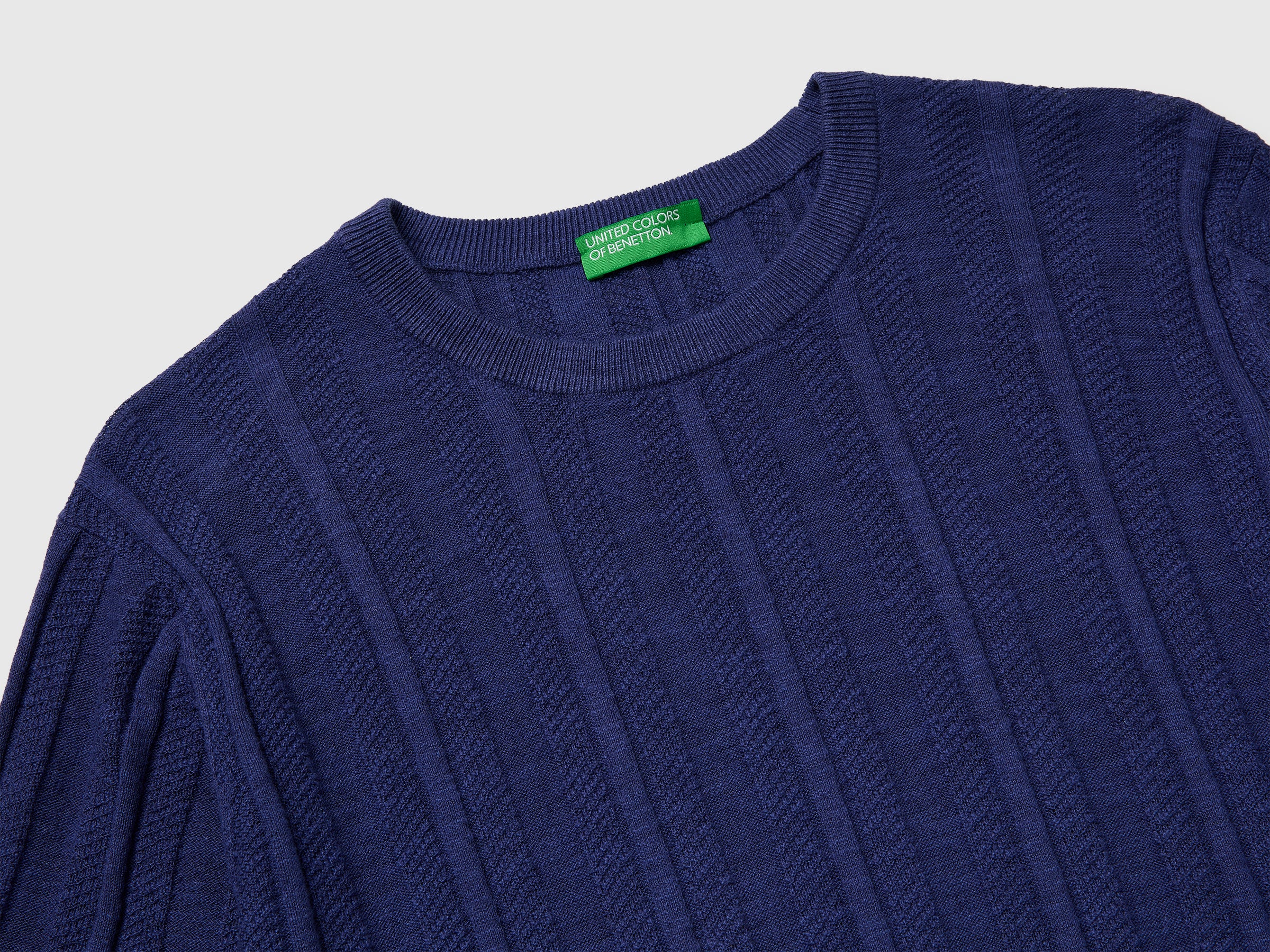 Short-sleeved linen blend sweater - ucb_image_DS1
