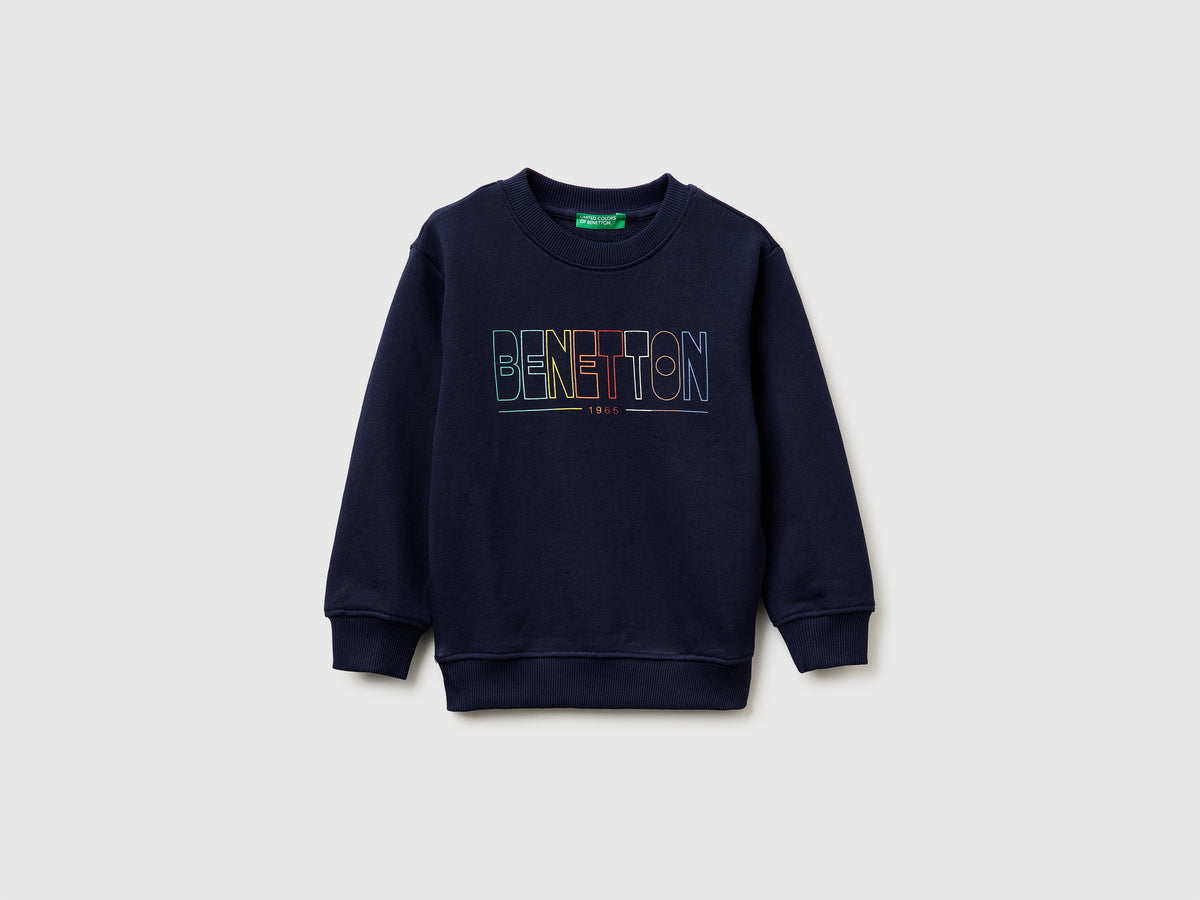 Organic cotton sweatshirt with logo print - ucb_image_FS