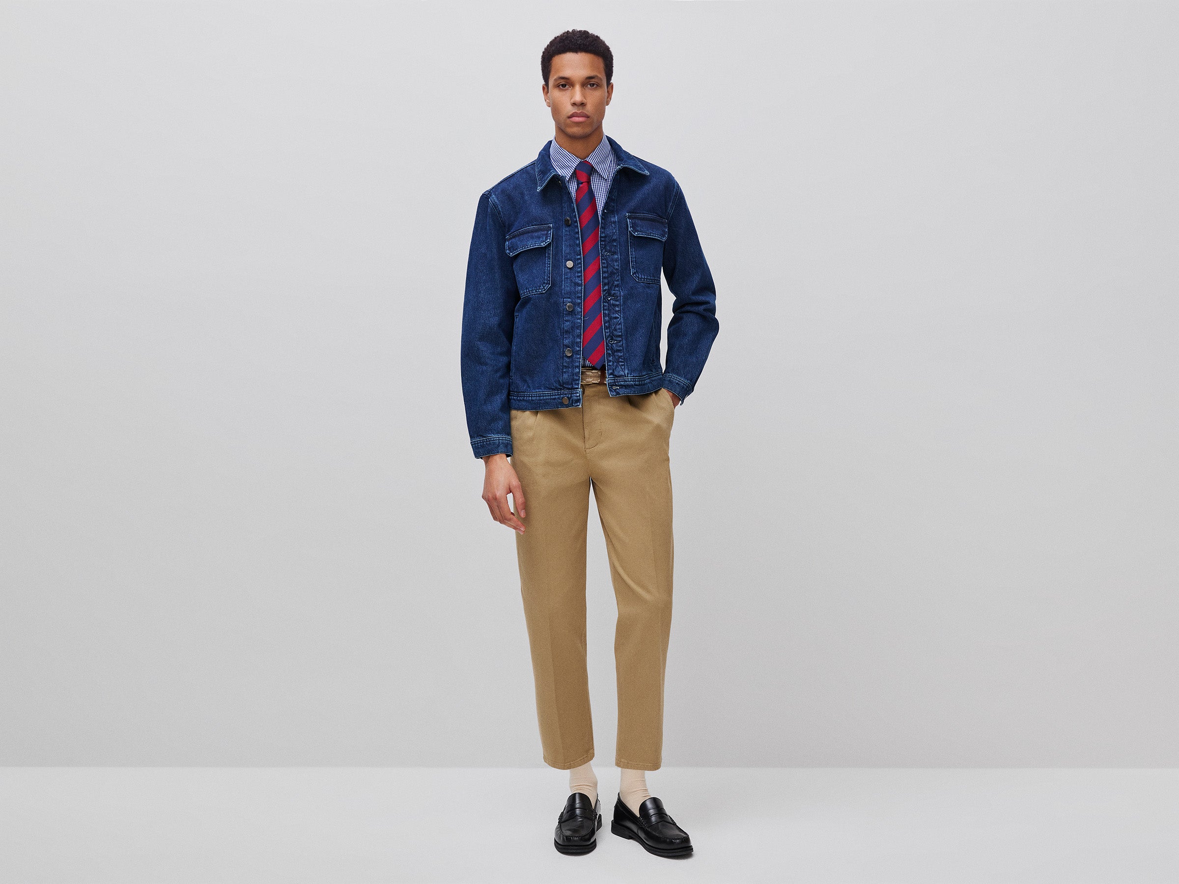 Blusão em denim regular fit - ucb_image_FY