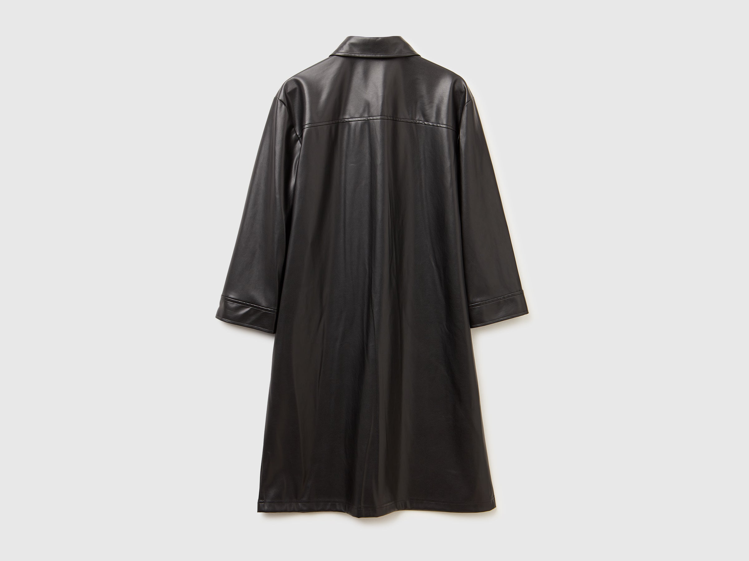 Vestido com gola em tecido efeito pele - ucb_image_BS