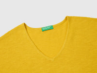Camisola decote em V em mistura de linho - ucb_image_DS1