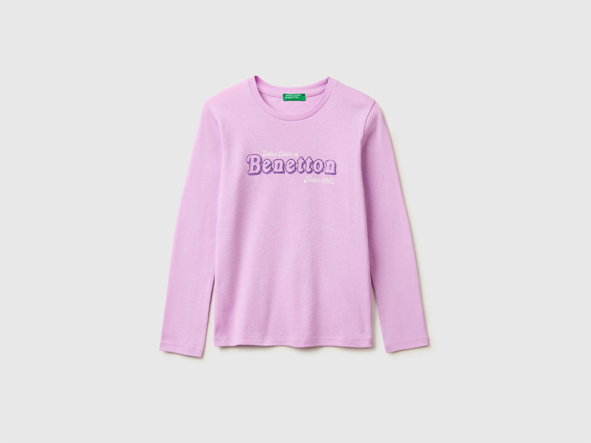 T-shirt with glittery logo in organic cotton - ucb_image_FS