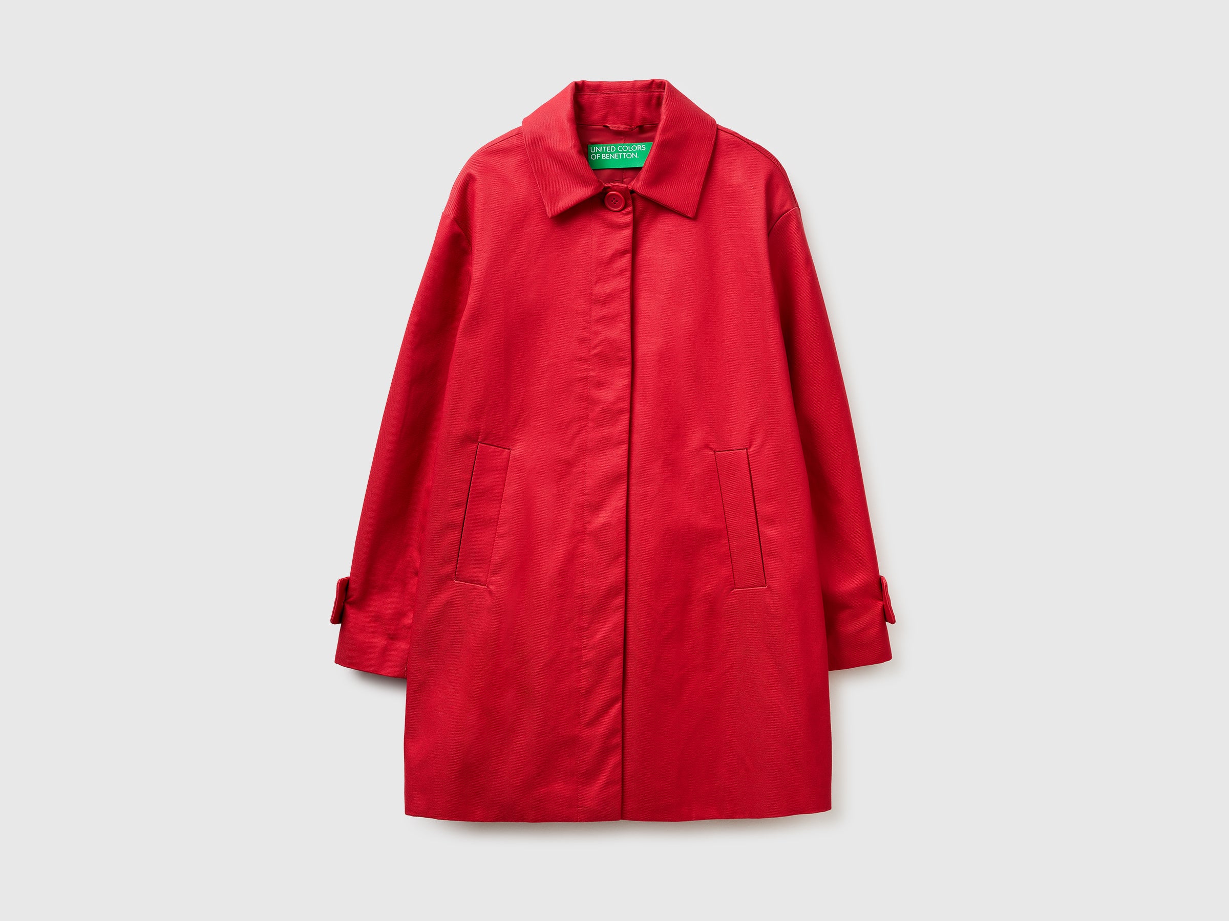 Midi duster coat with collar Midi duster coat with collar