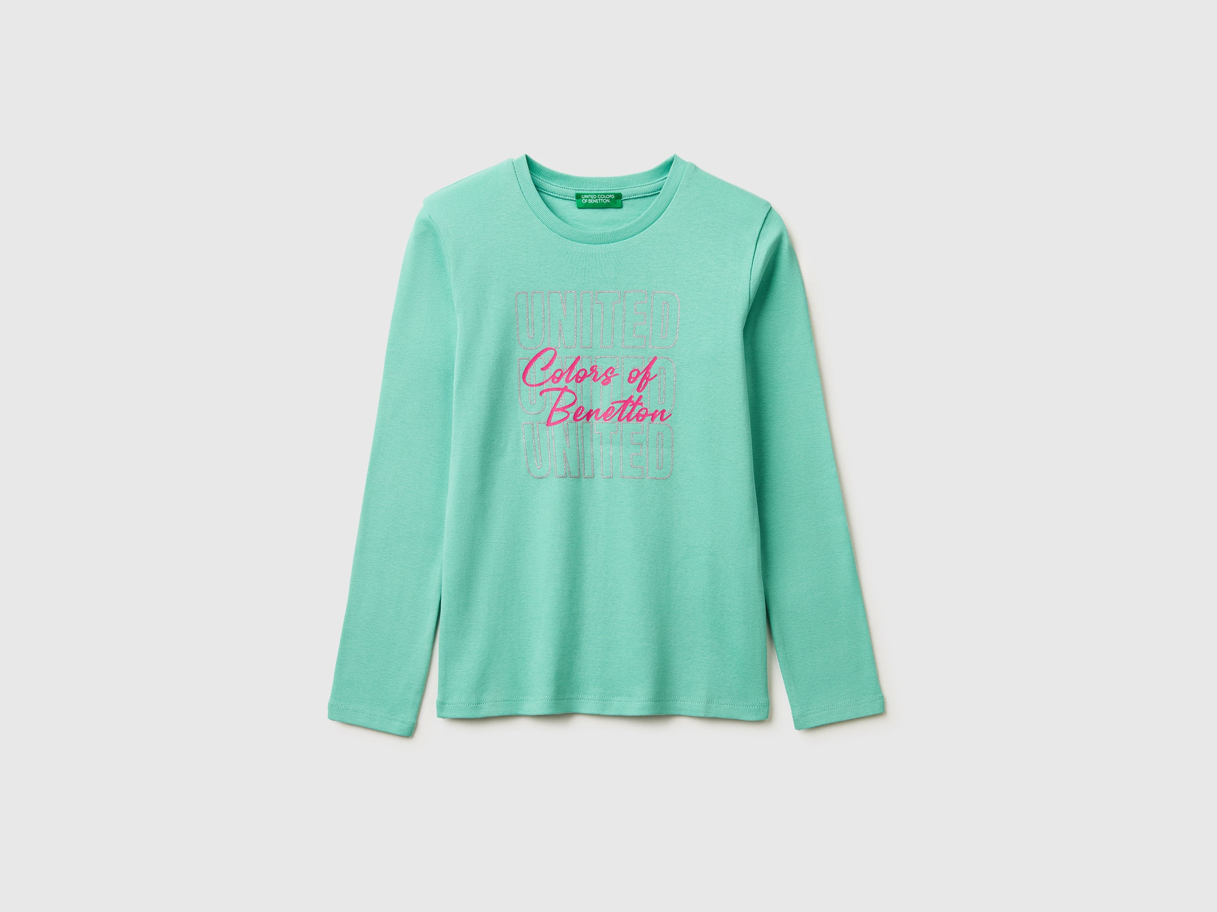 T-shirt with glittery logo in organic cotton - ucb_image_FS
