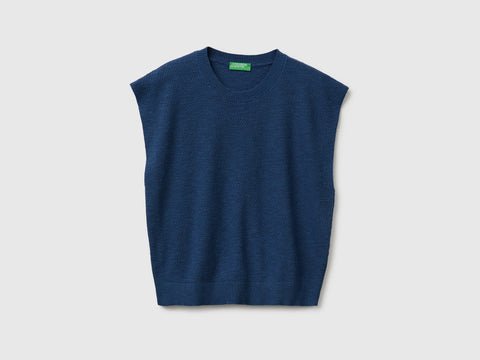 Camisola sem mangas em mistura de linho - ucb_image_FS