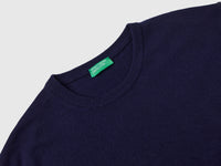 Camisola azul-escuro em pura lã Merino - ucb_image_DS1