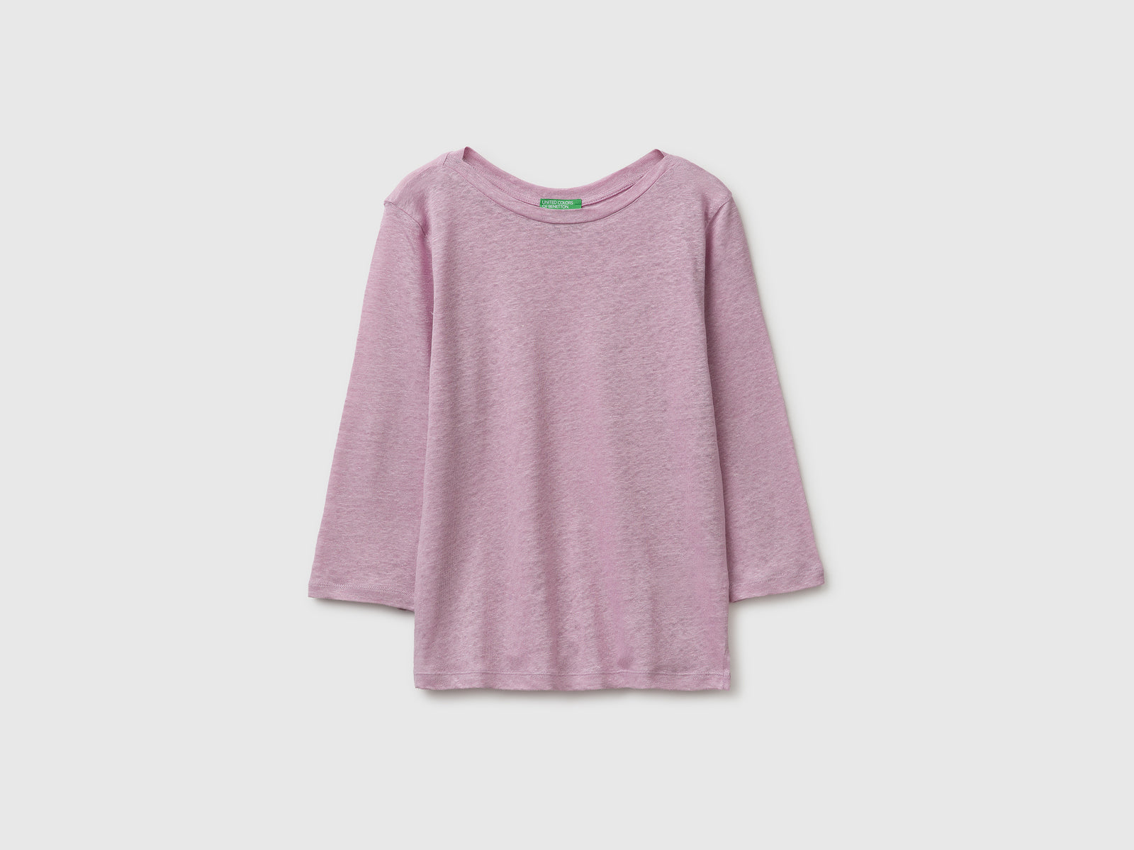 Boat-neck T-shirt in pure linen - ucb_image_FS