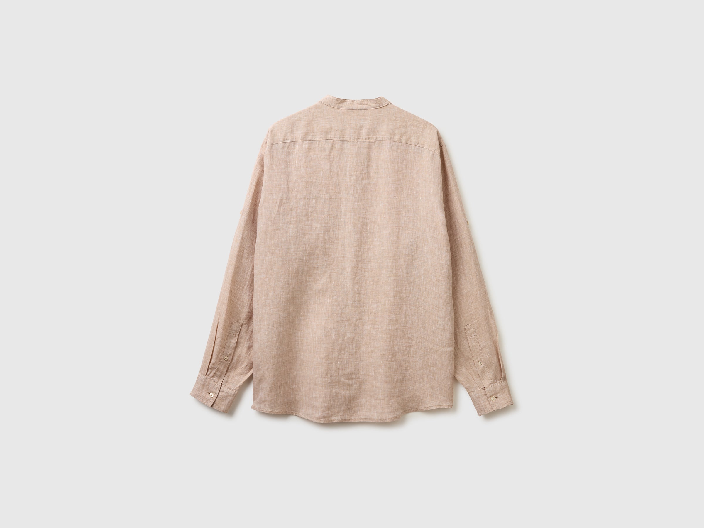 Pure linen shirt with mandarin collar - ucb_image_BS