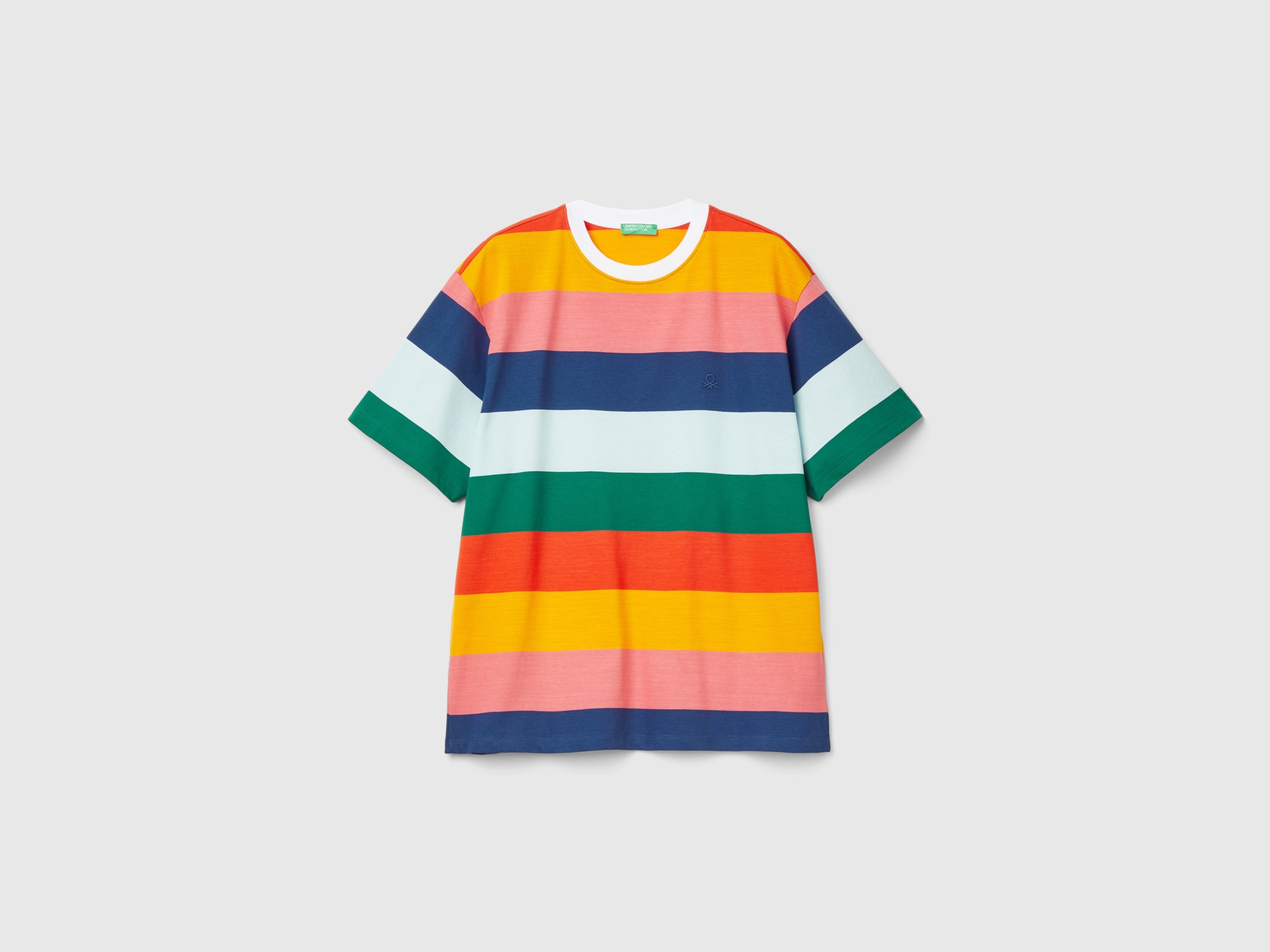 T-shirt over fit às riscas multicolor - ucb_image_FS