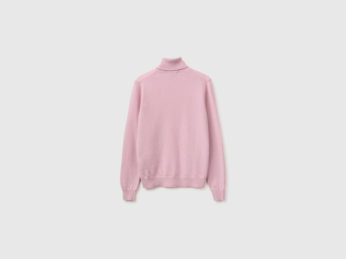 Camisola de gola alta lilás em pura lã Merino - ucb_image_BS