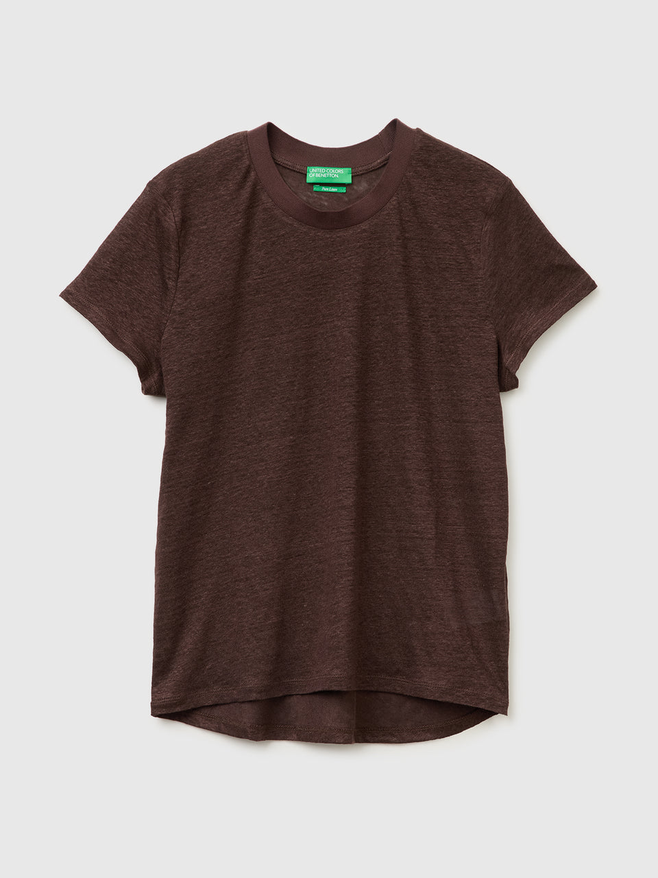Crew neck T-shirt in pure linen - ucb_image_FS