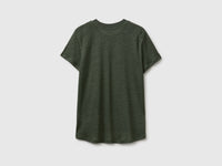 Crew neck T-shirt in pure linen - ucb_image_BS