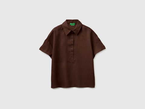 100% linen short-sleeved blouse - ucb_image_FS