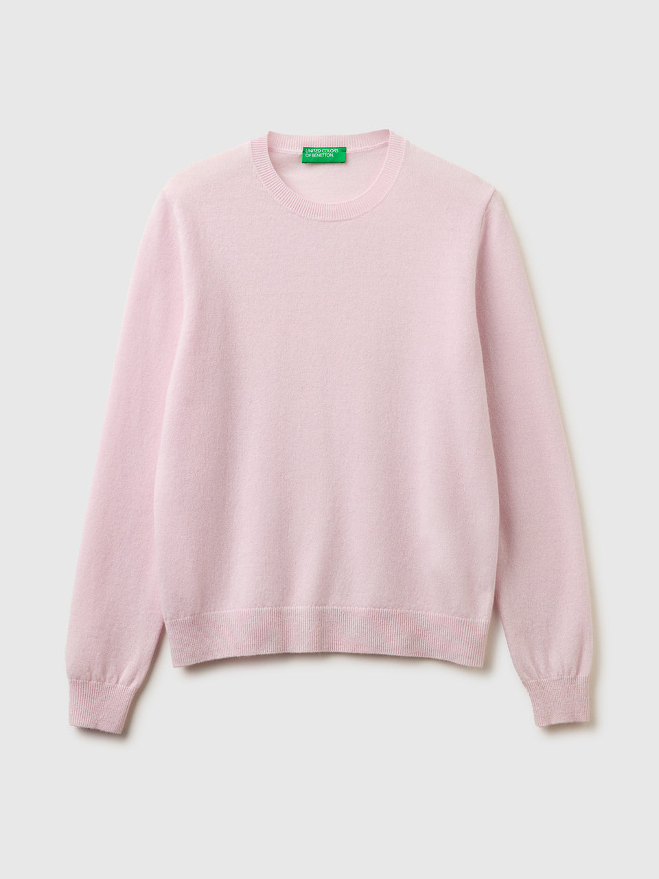 Camisola de gola redonda lilás claro em pura lã Merino - ucb_image_FS