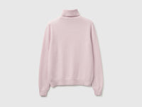 Camisola de gola alta lilás claro em pura lã Merino - ucb_image_BS