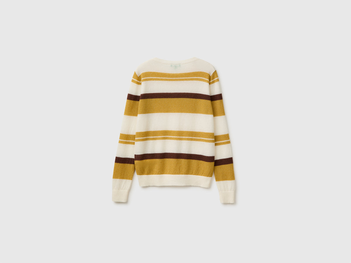Camisola às riscas em mistura de lã e alpaca - ucb_image_BS