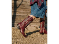 Botas texanas de cano longo vermelhas - ucb_image_F