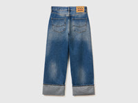 Jeans cropped com dobra lavage vintage - ucb_image_BS