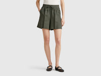 Shorts em linho puro com cordão de ajuste - ucb_image_F