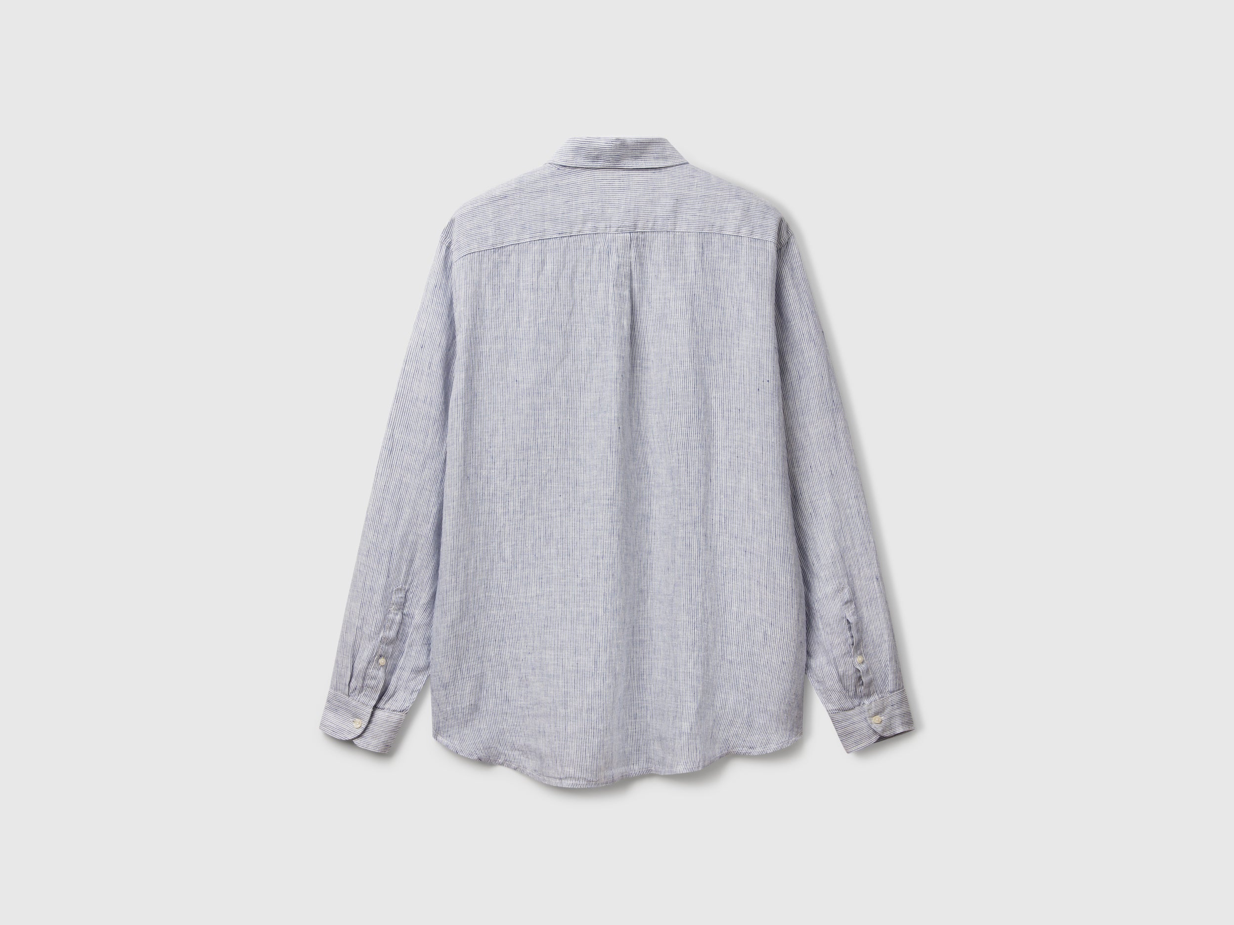 Blue patterned shirt in pure linen - ucb_image_BS