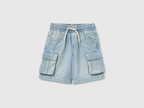Denim Bermuda shorts with pockets - ucb_image_FS