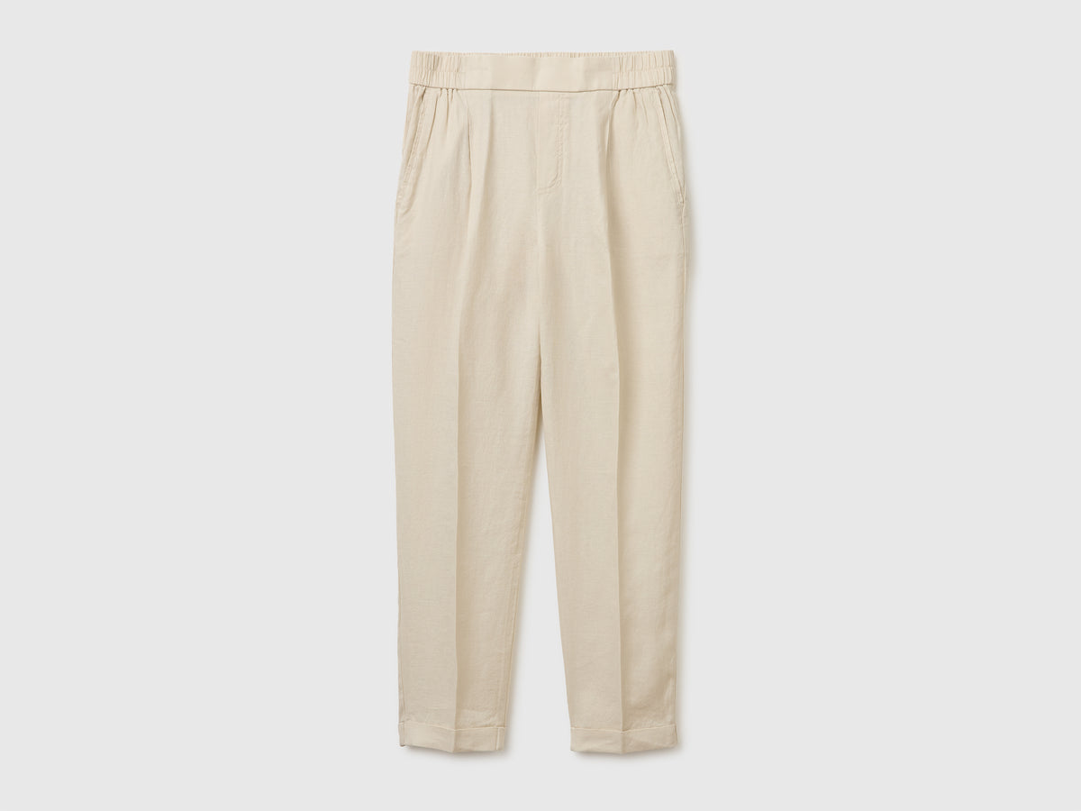 100% linen cigarette trousers - ucb_image_FS