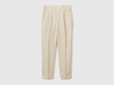 100% linen cigarette trousers - ucb_image_FS