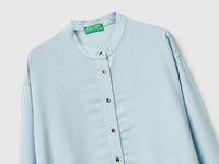 Striped blouse with mandarin collar - ucb_image_DS1