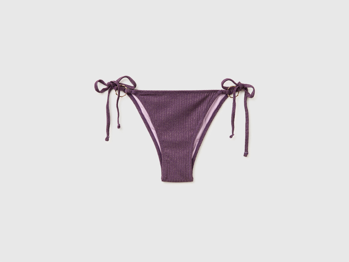 Ribbed swim briefs with lurex and laces - ucb_image_FS