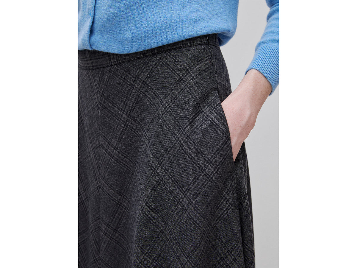 Saia comprida tartan em viscose mista - ucb_image_FY