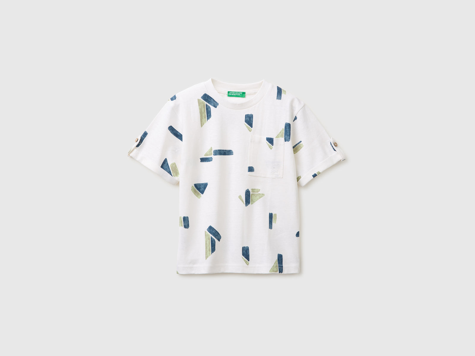 Printed linen blend T-shirt - ucb_image_FS