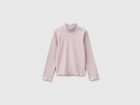 T-shirt de gola alta em mistura de algodão quente - ucb_image_FS