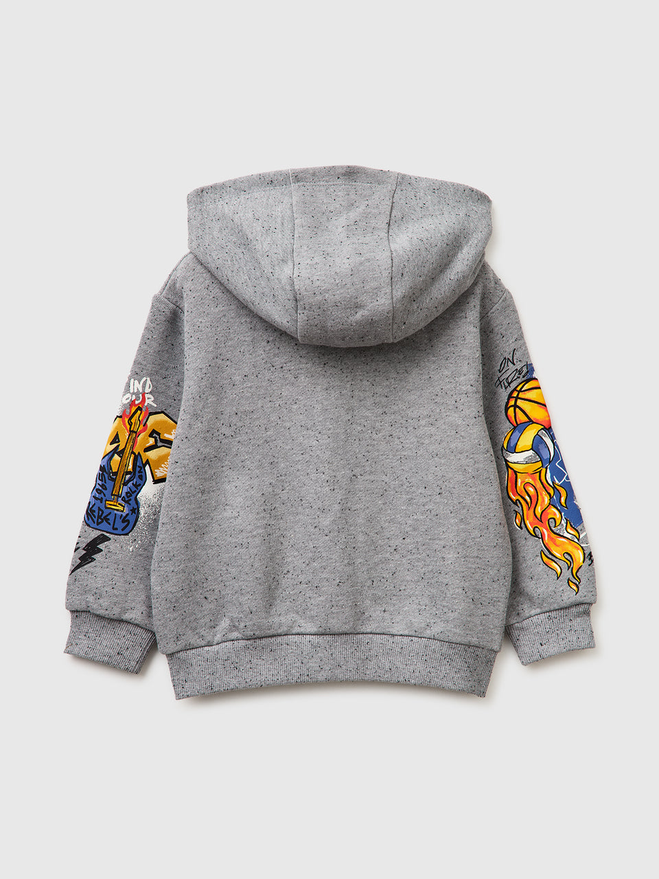 Oversized sweatshirt with zip and prints - ucb_image_BS