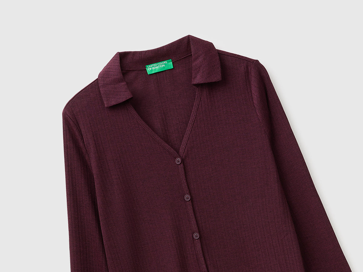 Camisola estilo polo em canelado com botões - ucb_image_FY