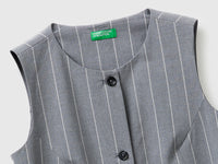 Long pinstriped waistcoat with belt - ucb_image_DS1
