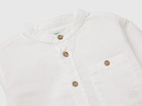 Camisa de gola coreana em mistura de linho - ucb_image_DS1
