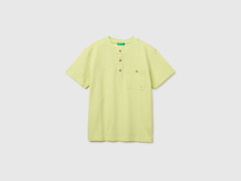 T-shirt carcela de botões em mistura de linho - ucb_image_FS