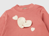 T-shirt de gola alta com patch corações - ucb_image_DS1