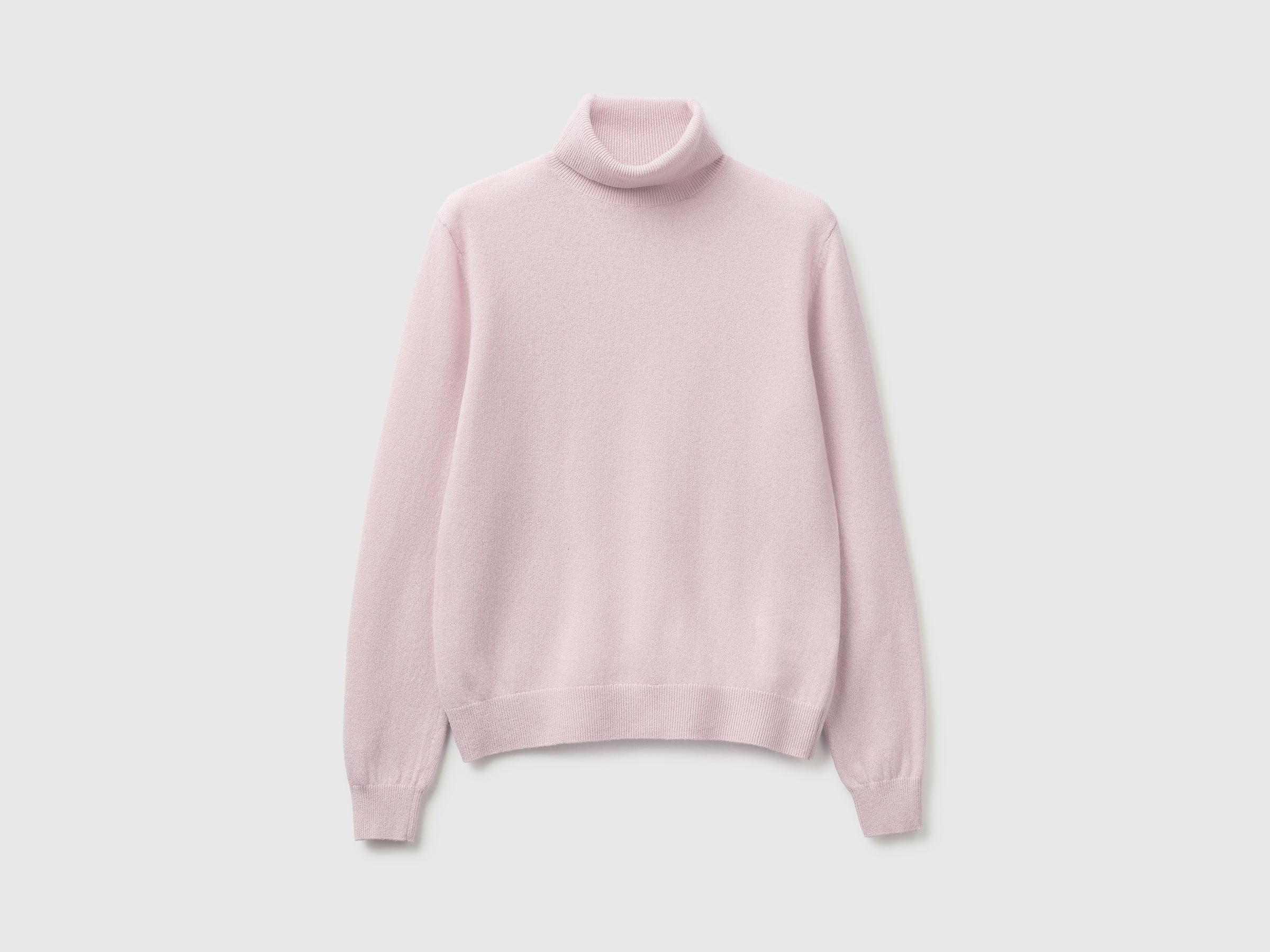 Camisola de gola alta lilás claro em pura lã Merino - ucb_image_FS