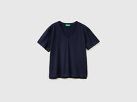 T-shirt decote em V em algodão leve - ucb_image_FS