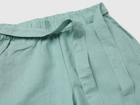 Linen blend trousers with sash - ucb_image_DS1