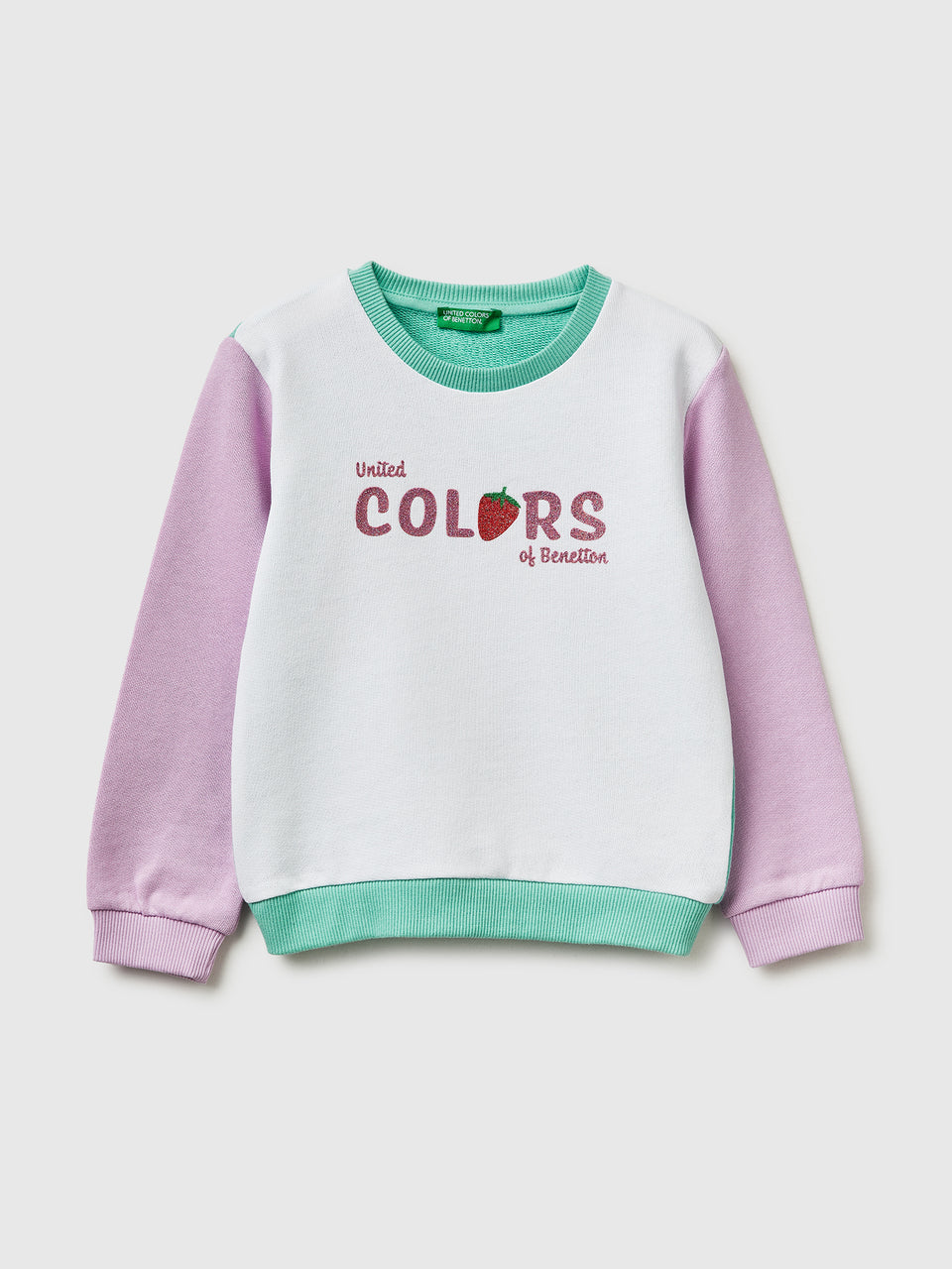 Sweatshirt with glitter logo print - ucb_image_FS