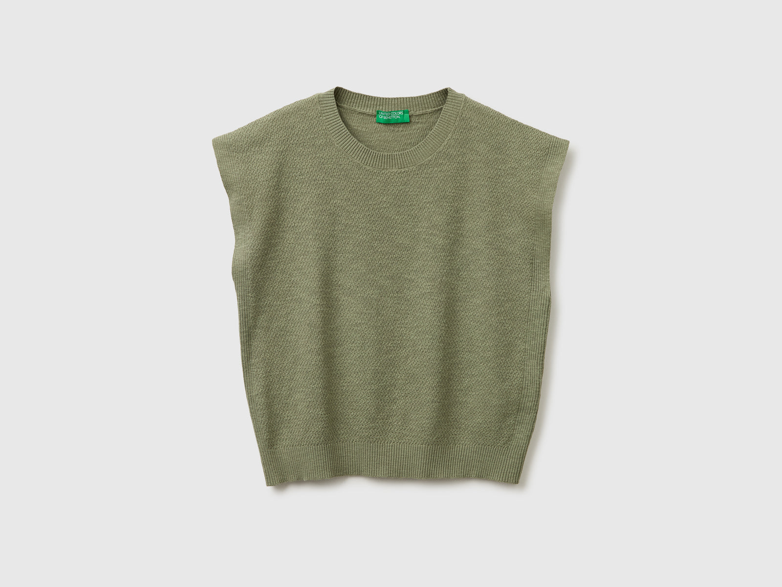 Sleeveless linen blend sweater - ucb_image_FS