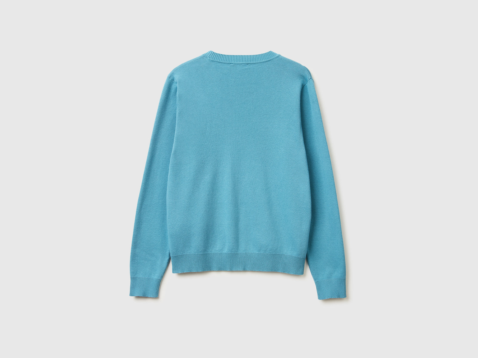 Powder blue sweater in cotton tricot - ucb_image_BS