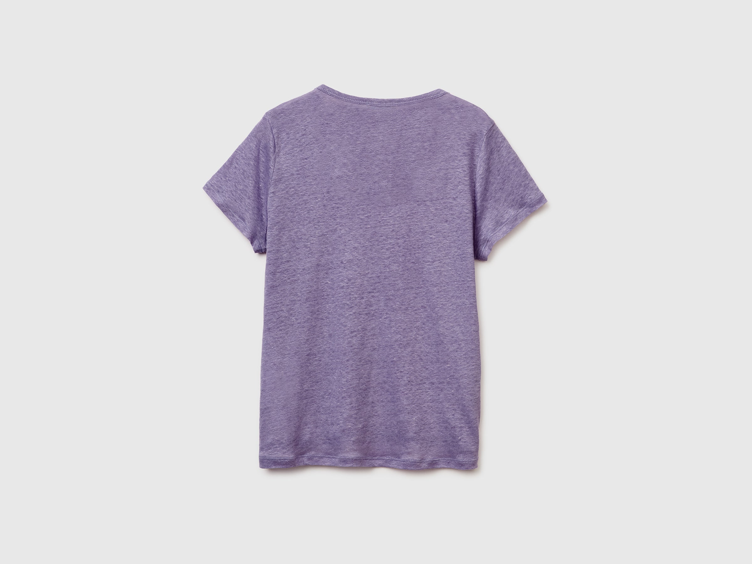 T-shirt de gola redonda em linho puro - ucb_image_BS