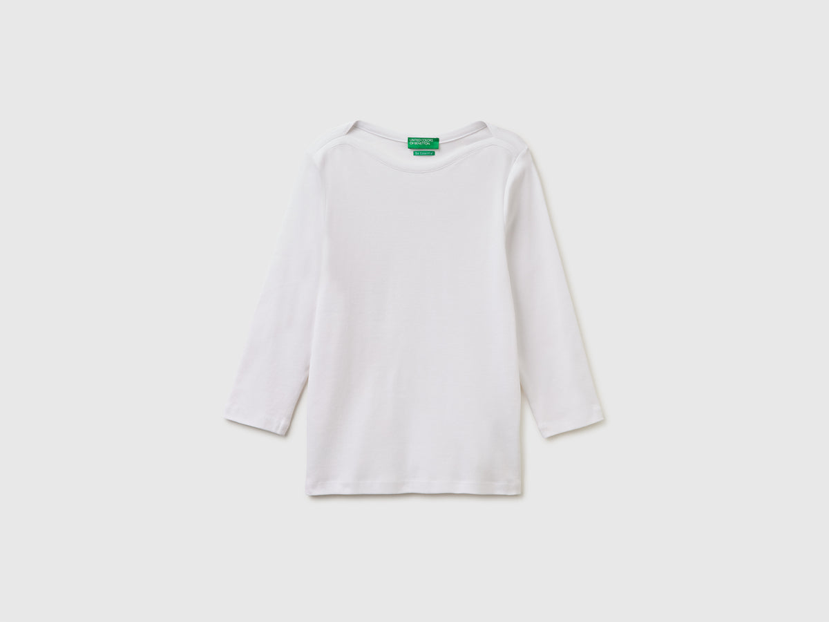 Slim fit t-shirt with boat neck - ucb_image_FS