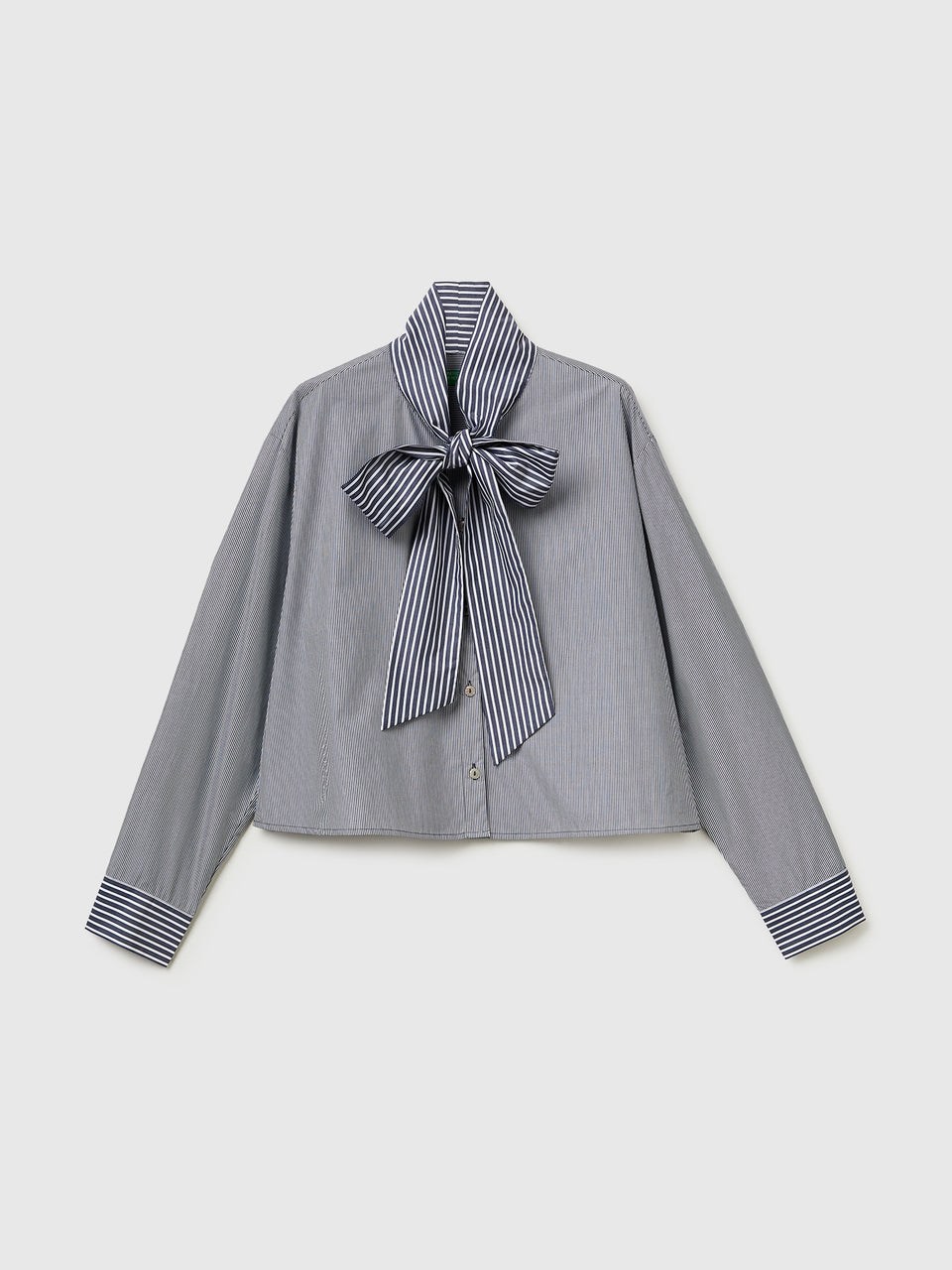 Striped crop shirt with bow - ucb_image_FS