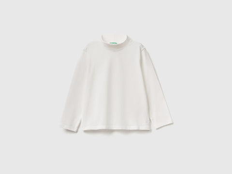 T-shirt de gola alta em algodão stretch - ucb_image_FS