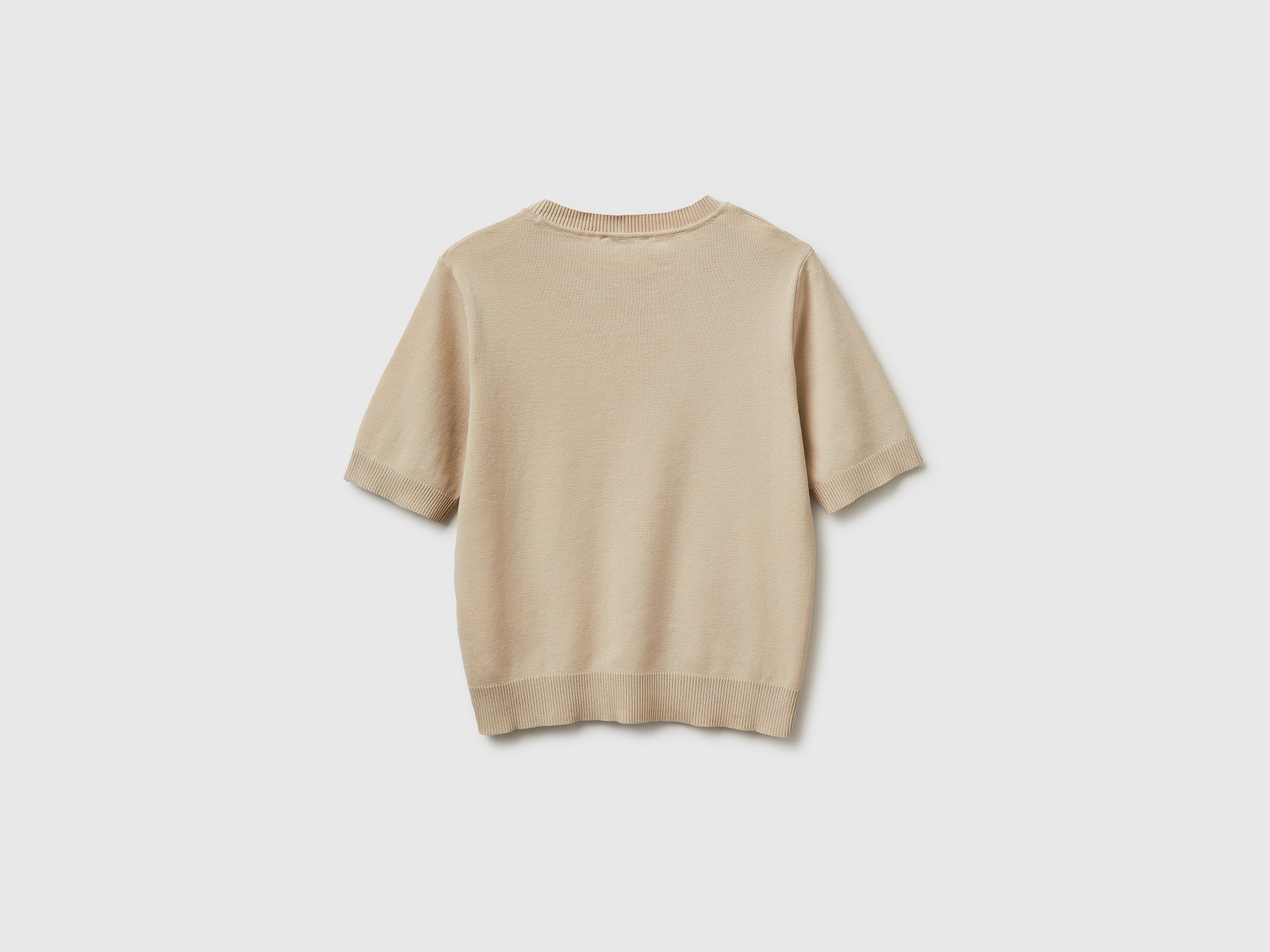 Beige short sleeve sweater - ucb_image_BS